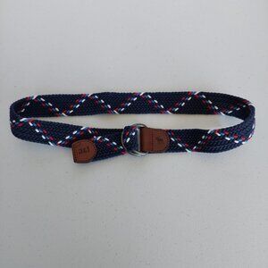 Abercrombie & Fitch Red White & Blue Braided Adjustable Cotton & Leather Belt